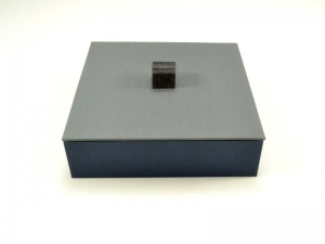 Schachtel Box schlicht blau-grau - Handarbeit kaufen