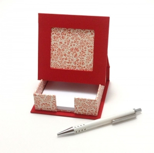 Zettelkasten Zettelbox rot mit Passepartout - Handarbeit kaufen