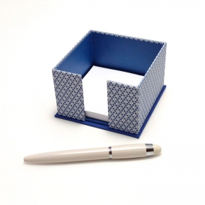 Zettelkasten Zettelbox blau - Buchbinderhandwerk - Handarbeit kaufen