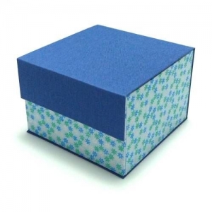 Schachtel klein und fein mit Magnet-Klappdeckel blau