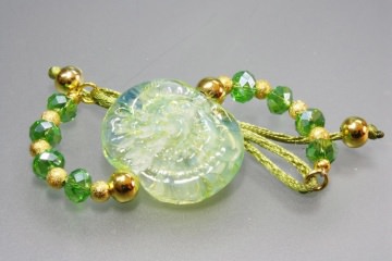 Armband *Fossil* mit Lampwork-Perle 2338.180730.160123_armbandverst.fossil1