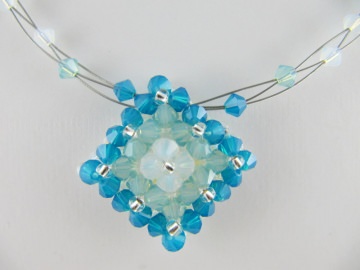 Set Kette Armband Ohrringe Weiß Türkis Opal (003) 2385.180717.063415_003-4