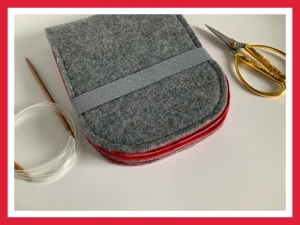 Tasche für Rundstricknadeln und Handarbeitszubehör/Seilsysteme