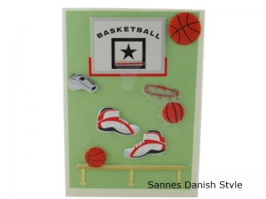 Basketball Geburtstagskarte, Sportlerkarte, 3D Geburtstagskarte, Geldgeschenkkarte, Basketballer, die Karte hat ca. DIN A6 (14,8 x 10,5 cm) Format