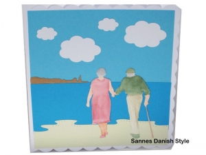 Für Oma oder Opa, Grußkarte für Senioren, Hochzeitstag Geburtstagskarte, Herzlichen Glückwunsch, die Karte ist ca. 15 x 15 cm
