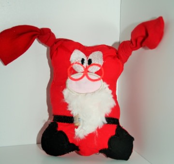 Handgemachtes Knotenmonster *Weihnachtsmann* aus Baumwolle (Personalisierung möglich)