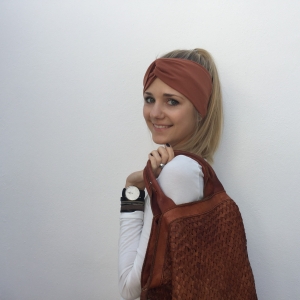 Turban Stirnband **EINFARBIG** KUPFER Haarband von zimtblüte viele Basicfarben 2477.190222.185650_2019-03-2312.01.222