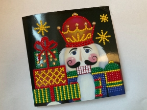 Weihnachtskarte, Nussknacker, handgefertigt, 15x15 cm, aufklappbar