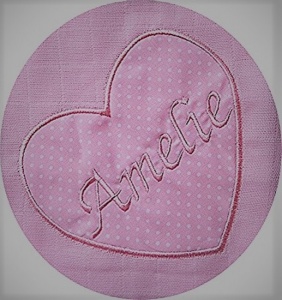 Mullwindel ♥ Spucktuch ♥ Schmusetuch mit eigenem Namen, Farbe: rosa