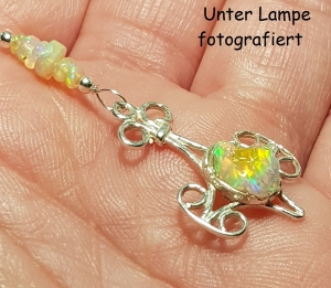 ☆Opal-Kette mit Silber☆ 925, ethiopian, äthiopischer, Geschenk für Sie, Edelstein, Anhänger, Tropfen, Rohopal, Splitterkette 2535.181129.205740_20181027_121531