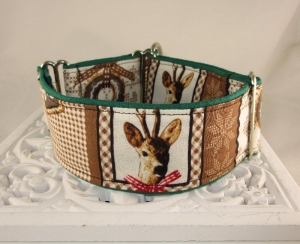 Hundehalsband My Deer Windhundhalsband Halsband Hund Martingale mit Zugstopp verstellbar für Galgo, Podenco, Whippet  - Handarbeit kaufen