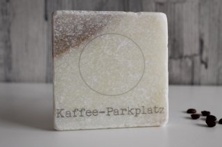 Untersetzer / Fliese ***Kaffee-Parkplatz*** aus Marmor