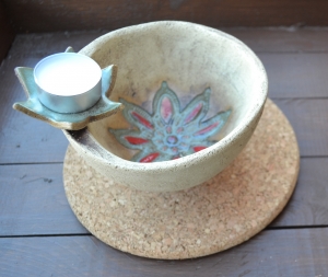 18-164  Sonderposten -30%  Adventschale, Schale für Teelicht  von Keramik-Kreativ