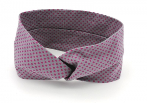 Stirnband in grau mit rosa Pünktchen aus Baumwoll Jersey Haarband Turban ☆ kostenloser Versand ☆