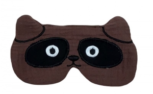 Schlafmaske, Schlafbrille aus Mousselin, leicht und luftig! Pandabär