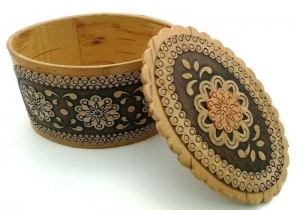  Handgearbeitete Holzdose aus Birkenrinde mit Deckel, Unikat, 7 x 5 x 4 cm, # DZ 301 - Handarbeit kaufen