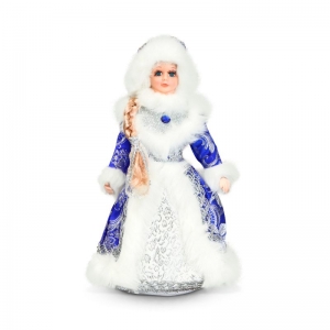 Schneewittchen mit blauem Pelzmantel, handgearbeitet, neu, 35 cm, # P 102  - Handarbeit kaufen