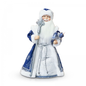 Weihnachtsmann mit blauem Pelzmantel, handgearbeitet, neu, 50 cm, # P106 - Handarbeit kaufen