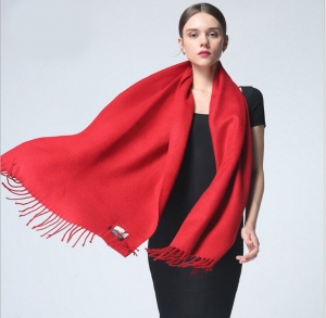 Damen-Sommer-Kaschmir-Schal mit Seide, 200 x 70 cm, rosa-rot, neu  - Handarbeit kaufen