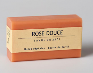 Handgearbeitete französische Naturseife, Duftnote Rose doux / Rosenduft - Handarbeit kaufen