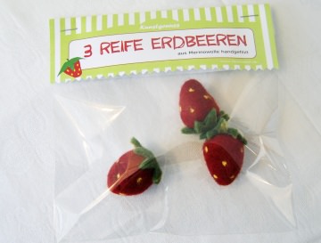 leckere Filz-Erdbeeren für deinen Kaufladen