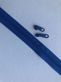 Reissverschluss 1 Meter mit 2 Zipper - kobalt blau
