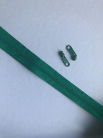 Reissverschluss 1 Meter mit 2 Zipper - grün