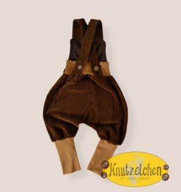 Knickebocker Pumplatzhose aus weichem braunen Cordjersey Größe 98 - Handarbeit kaufen