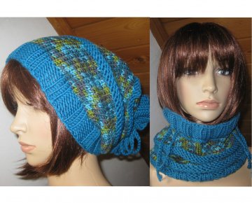 Mütze und/oder Loop-Schal, 2 in 1, verschiedene Tragemöglichkeiten, gestrickt - Handarbeit kaufen
