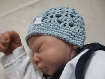 Babymütze, Neugeborenenmütze, Sommermütze aus Baumwolle - Handarbeit kaufen