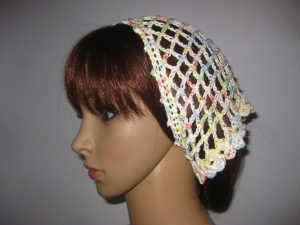 Kopftuch, Haarband, Haarschmuck, gehäkelt aus Baumwolle - Handarbeit kaufen