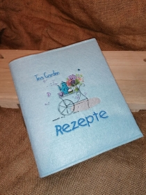 Rezeptbuch | Kochbuch | Sammelordner für Rezepte aus Filz