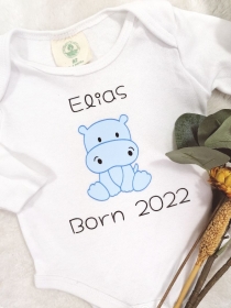 Personalisierter Babybody/Geschenk zur Geburt/ Babybody mit Jahreszahl und Namen