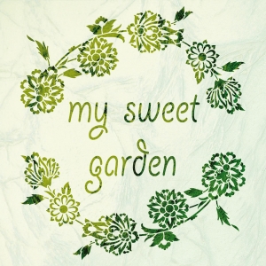 Schablone sweet garden, 44 x 44 cm