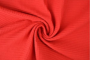 Meterware:  Waffelpiqué, reine Baumwolle, 150 cm breit, rot, Preis pro 0,5 lfdm