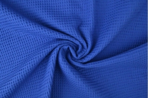 Meterware:  Waffelpiqué, reine Baumwolle, 150 cm breit, blau, Preis pro 0,5 lfdm
