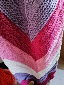 Sommerschal in rosa/weiß/ lila Baumwolle mit schönem Muster