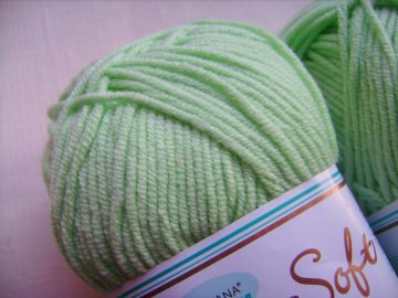 Strickgarn Cotton soft Fb. 31, grün, Baumwolle-mischgarn, Nadelstärke 3-4      