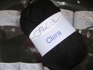 Strickgarn Clara Fb. 30, schwarz, 100%Polyester, Nd. 5-6   - Handarbeit kaufen