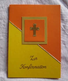 Einladung 6 Kreuz, Grußkarte, Kommunion, Konfirmation, Firmung, Jugendweihe - Handarbeit kaufen