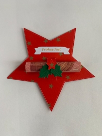 Gutscheinkarte Weihnachtskarte Stern Weihnachtsgruß Gutschein 