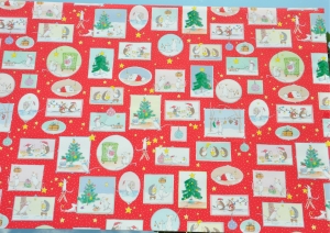 Geschenkpapier - Vorfreude - Advent und Weihnachten - Meterware  50 cm breit - Länge nach Wunsch  (Grundpreis: 2.60€/m²)