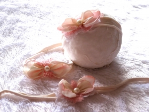 Neugeborenen Blüten Stirnband blush Baby Fotografie Requisite Accessoire handmade prop Taufe Baby Mädchen Haarschmuck Schleife Haarband