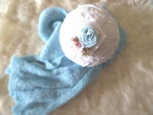 Neugeborenen Wrap Set hellblau Baby wrap Stirnband Fotoshooting Baby Fotografie Requisite Accessoires Handmade Neugeborenen Ausstattung