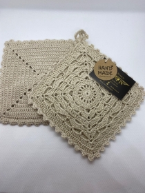 Doubleface Crochet Topflappen XXL  - Handarbeit kaufen