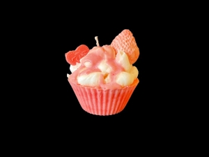 Duftkerze ♡Strawberry Riot Cupcake♡ 100% Sojawachs Erdbeer vegan