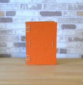 Tagebuch A5 - orange grün // Notizbuch // Journal // Skizzenbuch // Notizen // Erinnerungen // Geschenk - Handarbeit kaufen