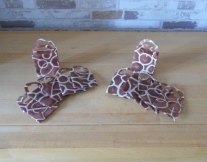 Geschenkverpackung - Set mit 12 kleinen Täschchen mit Giraffenmuster - Handarbeit kaufen