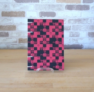 Notizbuch A5 mit einem rotschwarzen Mosaik Tagebuch Diary