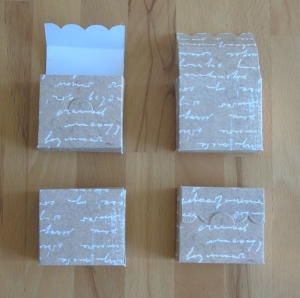 Set aus 4 Geschenkboxen mit Schrift-Motiv // Geschenkverpackung // für Mitbringsel - Handarbeit kaufen